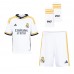 Camisa de Futebol Real Madrid Luka Modric #10 Equipamento Principal Infantil 2023-24 Manga Curta (+ Calças curtas)